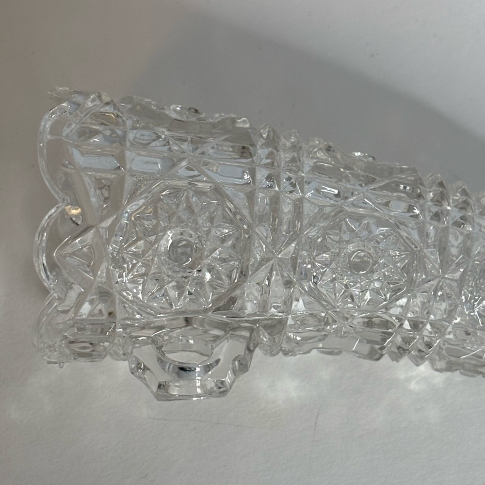 GLASS HORN FLOWER VASE (ANTIQUE) - Picture 2 of 6